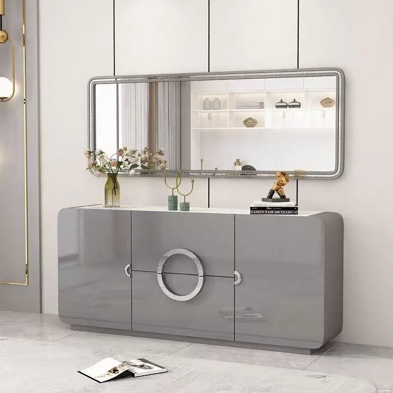 Bahut gris argent 1m80