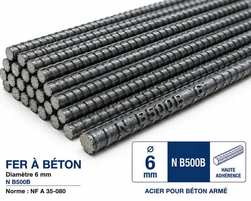 Fer a Beton Diam 6 – Barre 6M