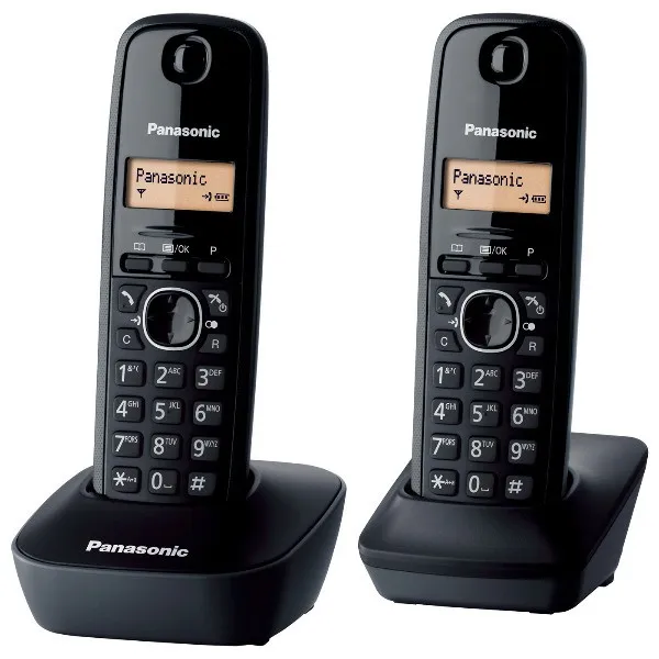 Téléphone fixe Sans Fil Panasonic KX-TG1612FRH Duo Noir