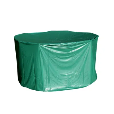 Housse de protection table ronde en PVC – coloris vert
