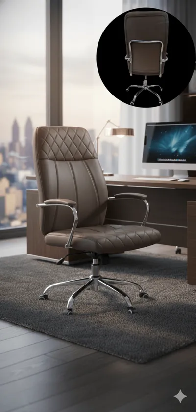 Chaise de bureau A109 noire rembourrée