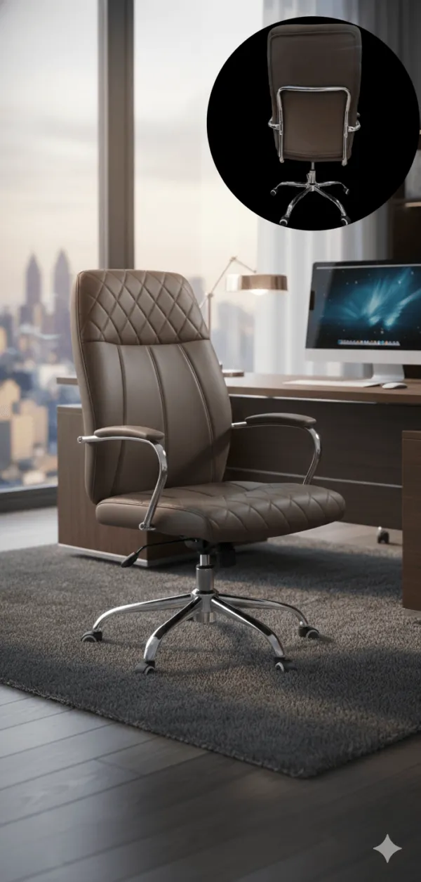 Chaise de bureau A109 noire rembourrée