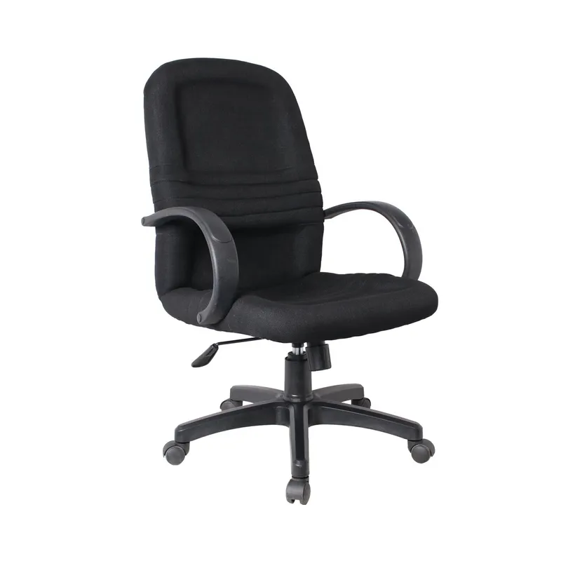 Chaise de bureau noire avec accoudoirs