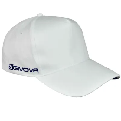 Casquette Givova 5 panneaux coton blanche