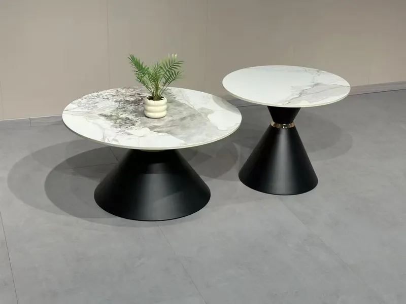 Table basse lot de 2 — 70×70×47 cm et 50×50×44 cm