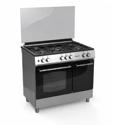 Cuisinière gaz Derosso DR-609EB-S 5 feux 60×90 cm silver