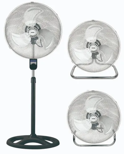 Ventilateur 3-en-1 sur pied 18 pouces – Noir – OCIFNMC183AZNW