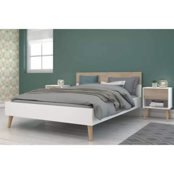 Chambre AALBORG Lit 2,5 places 1 Armoire 1 commode 2 chevets – Image 3
