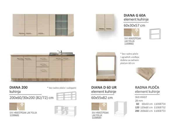 Cuisine complète DIANA 200 cm – Image 2
