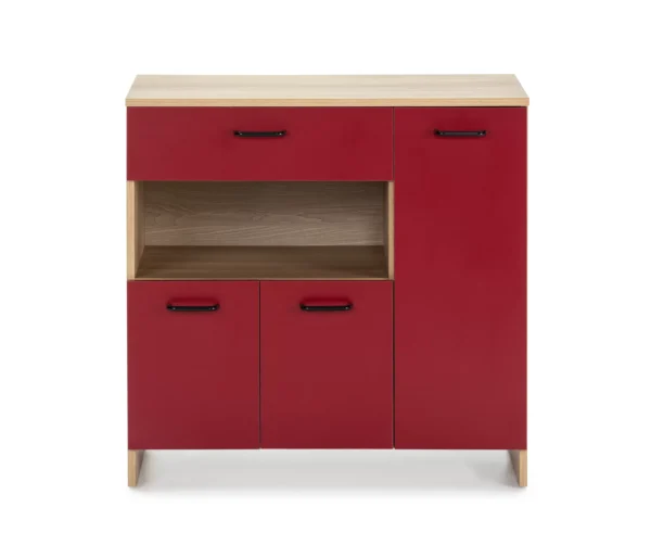 Meuble micro onde JUNE 13995 Rouge 80x82x40 cm