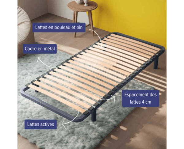 Sommier 20 lattes 90x190 cm – Image 3