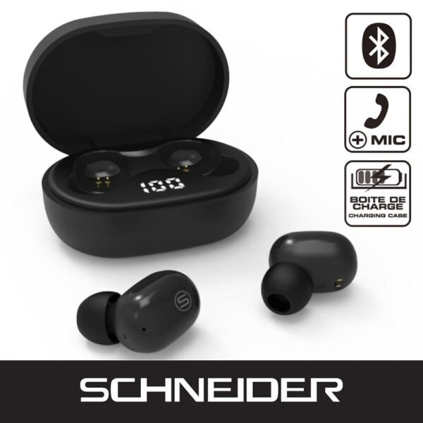 Écouteurs Bluetooth Schneider Slimbuds SCH3229 Noir – Image 2