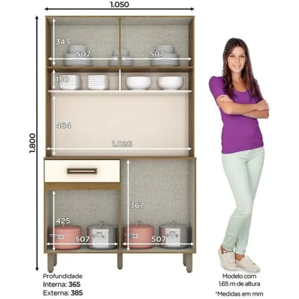 Armoire de cuisine compact B109-127 1050×1800×385 cm – Image 2