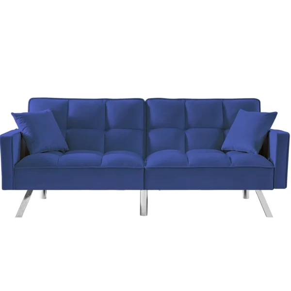 Canapé-lit Convertible Janet 203,2x81,3x86,4 cm Bleu
