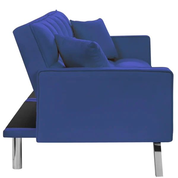 Canapé-lit Convertible Janet 203,2x81,3x86,4 cm Bleu – Image 8