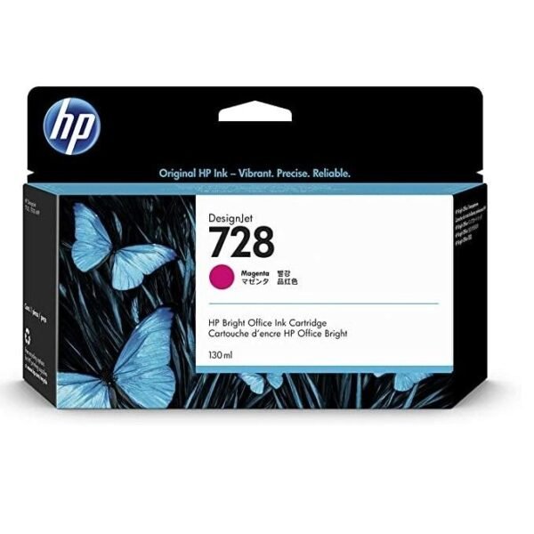 CARTOUCHE D'ANCRE HP 728 MAGENTA 130 ML