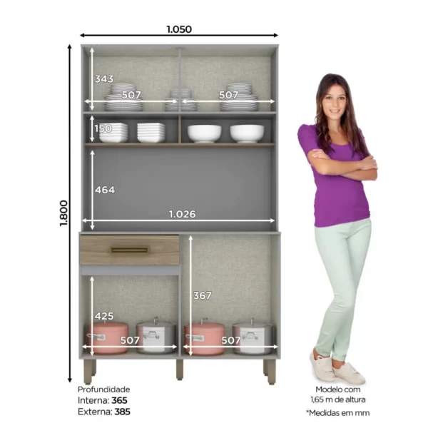 Armoire de cuisine compact B109-173 1050×1800×385 cm – Image 2