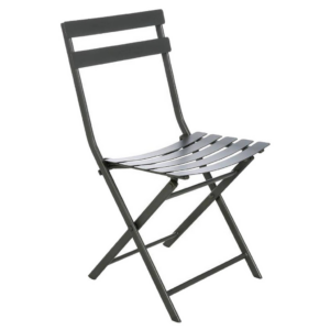 Chaise pliante Greensboro en acier Graphite