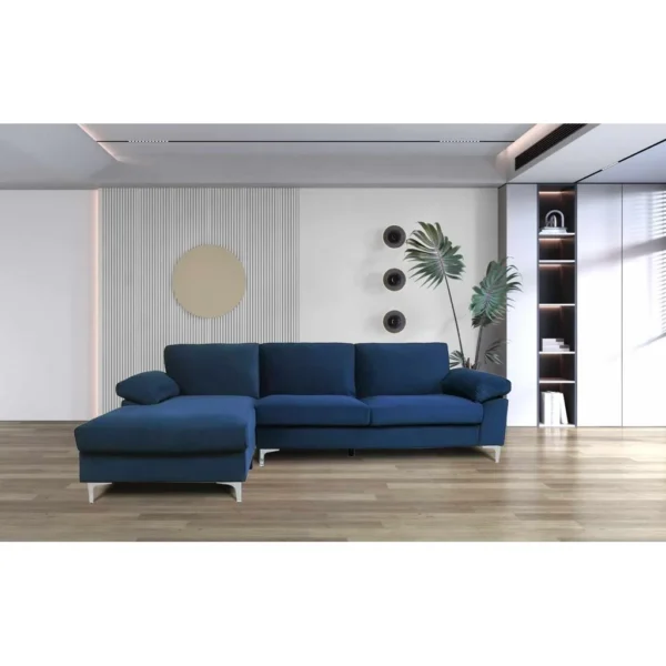 Canapé Angle Kaveah 236x132x77cm Bleu