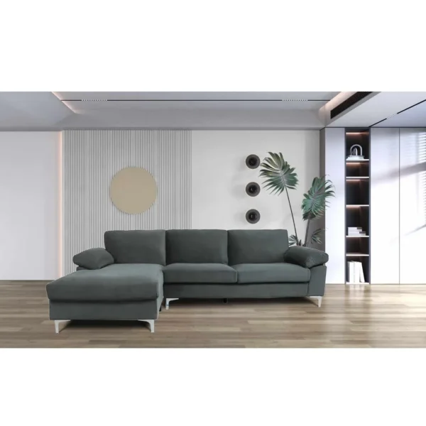 Canapé Angle Kaveah 236x132x77cm Gris