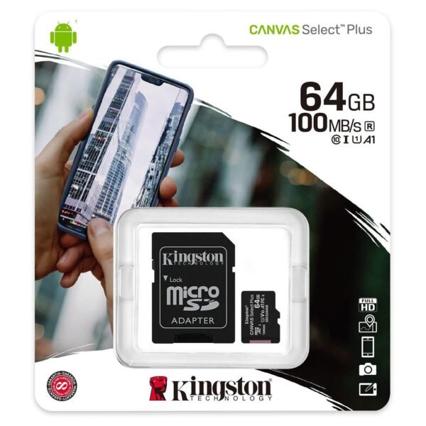 KINGSTON carte micro SD 64GO Classe 10(+2.80€ COPIE PRIVEE) – Image 3