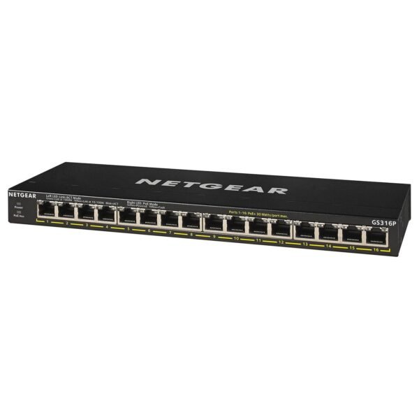 Switch PoE+ 16 ports gigabit 10/100/1000 Mbps Netgear GS316P – Image 3