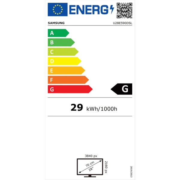 Ecran 28'' Samsung U28E590D DP HDMI – Image 3