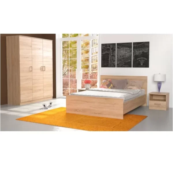 Chambre complète Lion- Lit 2,5 places - 2 chevets - 1 Armoire - 1 commode