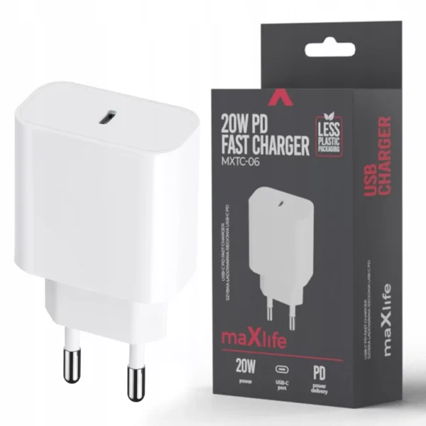 Chargeur secteur Maxlife PD QC MXTC-06 1x USB-C