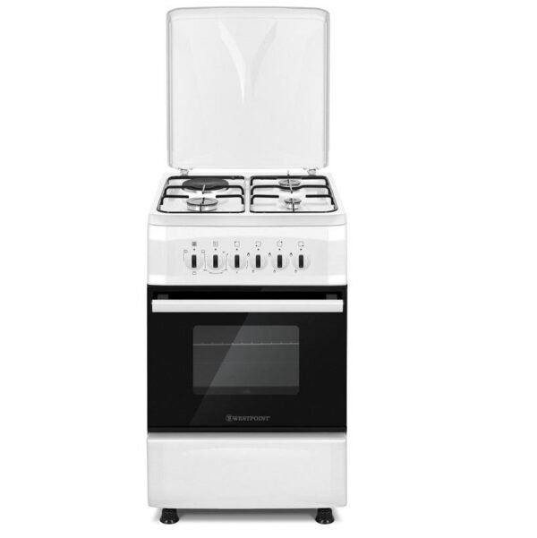 Cuisinière 3 feux Gaz 1 feu électrique WESTPOINT WCLR5631E1 Four électrique Blanc