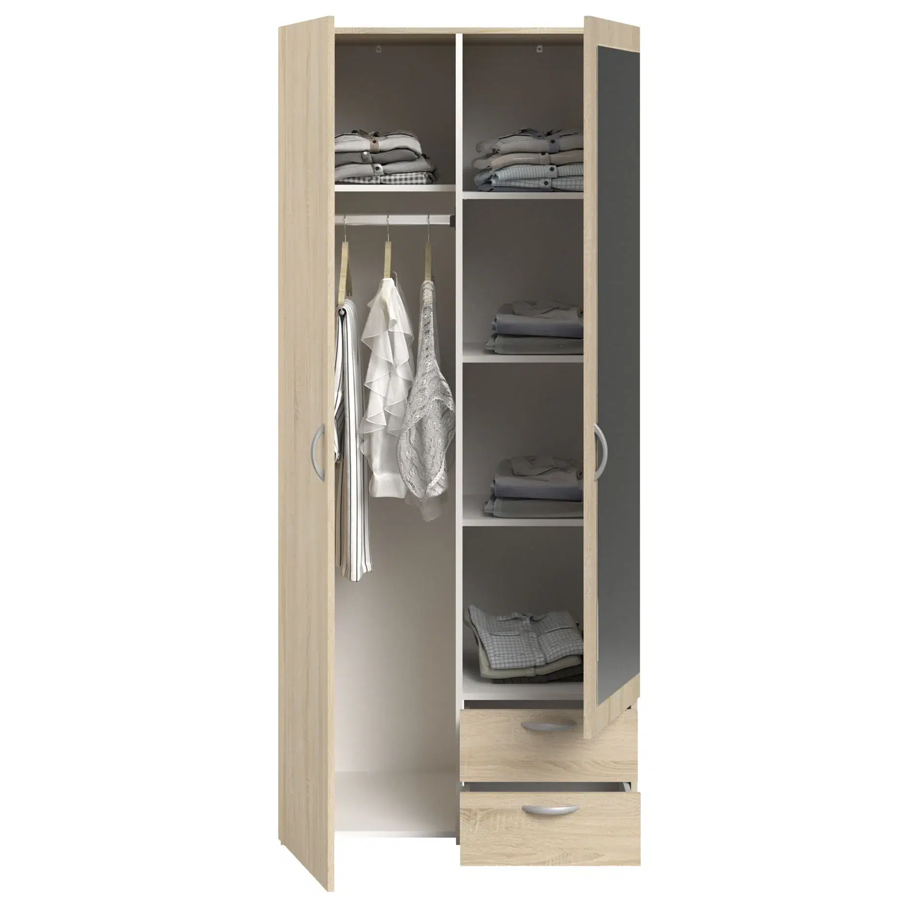 Armoire 2 portes Daily 81x85x51 cm Chêne Sonoma – Image 9