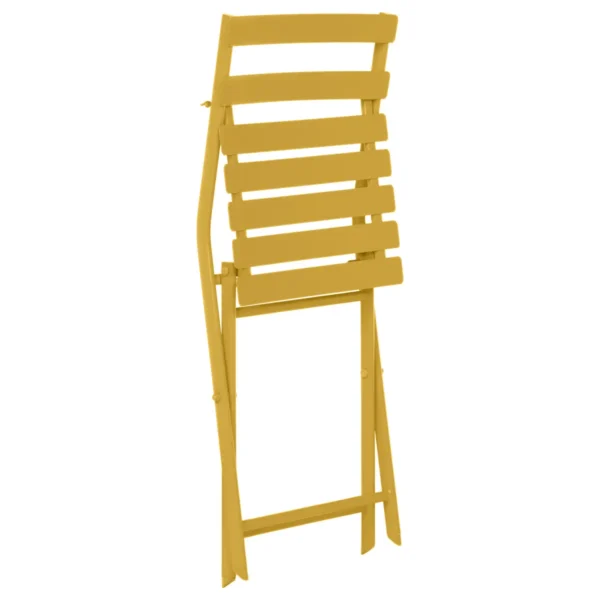 Chaise pliante Greensboro en acier Moutarde – Image 2