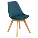 Chaise Baya Velour Bleu Canard