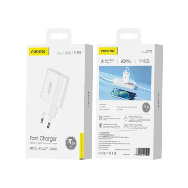 Chargeur ultra Rapide 20w Blanc – Image 2