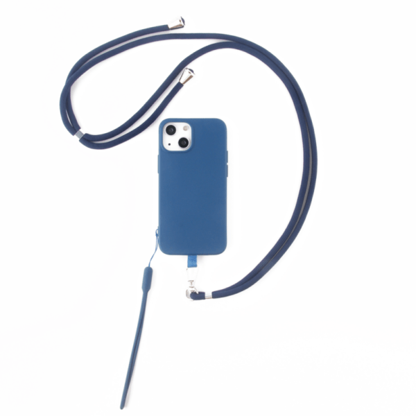 COQUE SILICONE AVEC TOUR DE COU ET TOUR DE POIGNET GALAXY A04S / A13 5G BLEU – Image 4