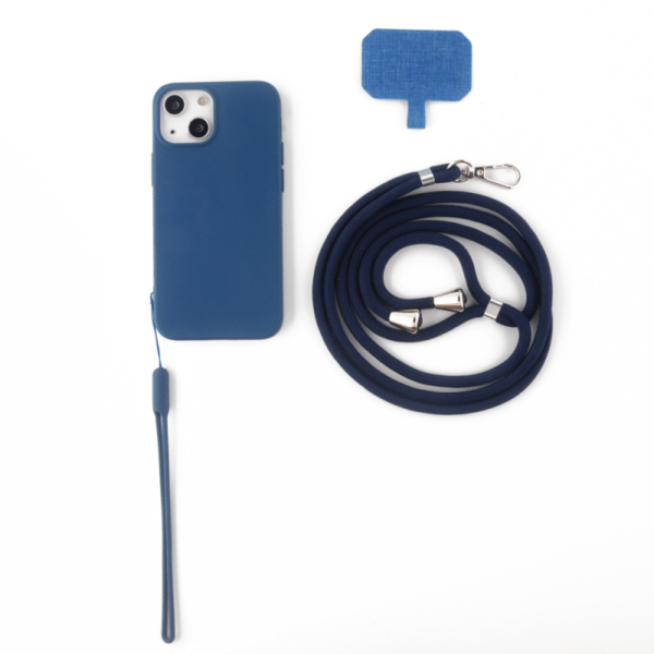 COQUE SILICONE AVEC TOUR DE COU ET TOUR DE POIGNET GALAXY A04S / A13 5G BLEU – Image 5