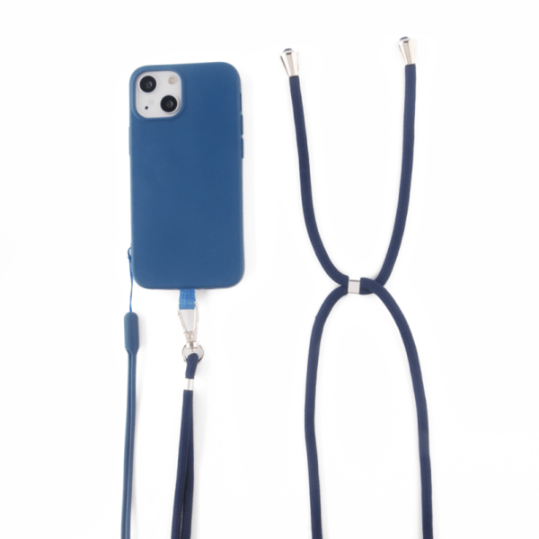 COQUE SILICONE AVEC TOUR DE COU ET TOUR DE POIGNET GALAXY A04S / A13 5G BLEU – Image 6