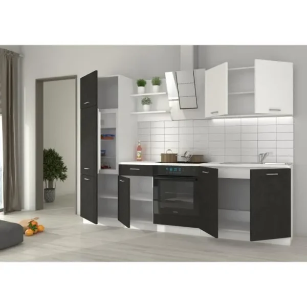 Cuisine complète PREGO 270 cm Gris Chromix – Image 3