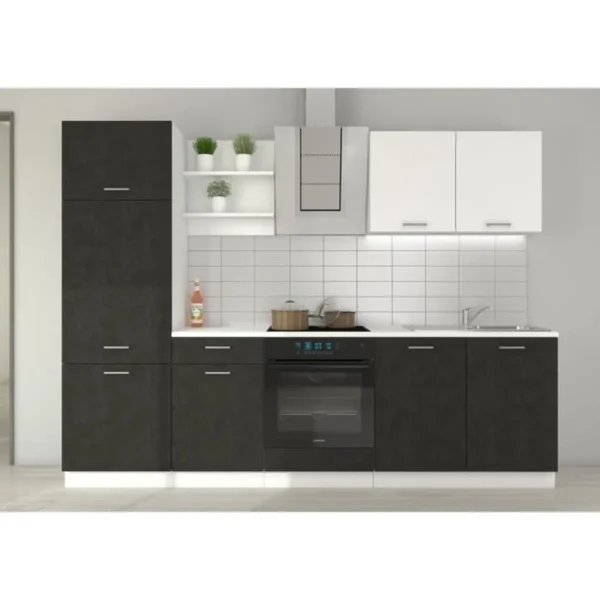 Cuisine complète PREGO 270 cm Gris Chromix