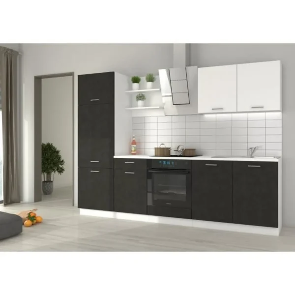Cuisine complète PREGO 270 cm Gris Chromix – Image 2