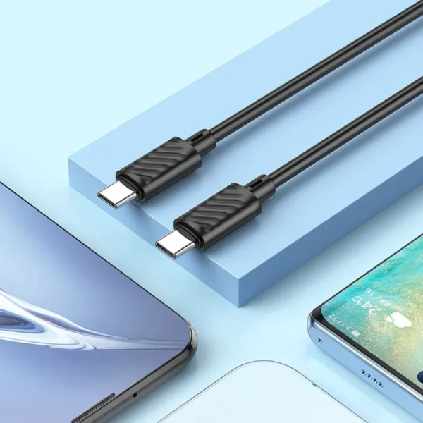 Câble USB-C vers USB-C Hocco X88 Noir – Image 3