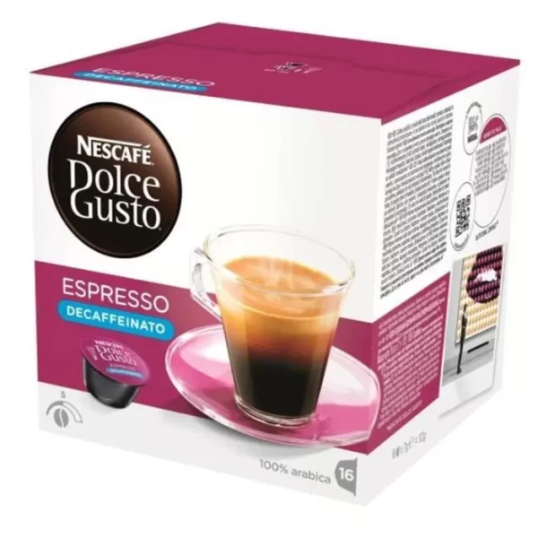 16 Capsules de café Nescafé Dolce Gusto Espresso Décafainé