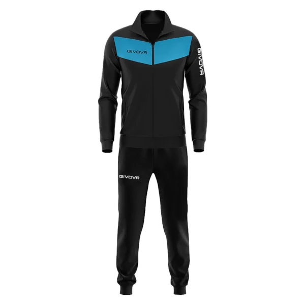 Ensemble Survêtement Givova Tuta Visa TR018SUM-1024 Noir Turquoise