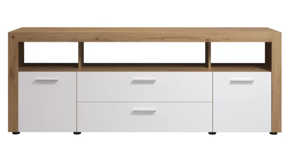 Meuble TV Dura Chêne Blanc 181×68×42 cm – Image 5