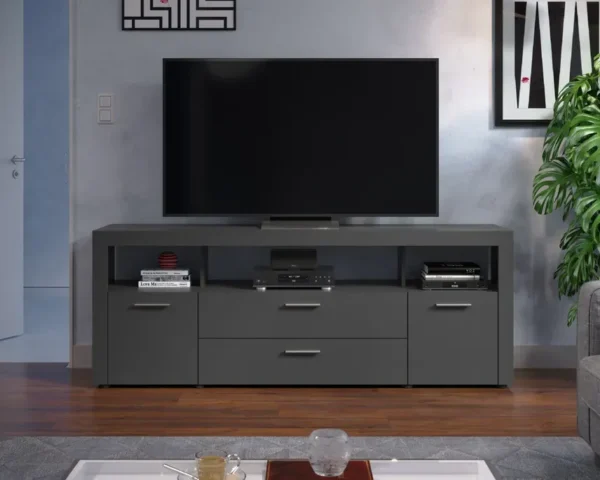 Meuble TV Dura Anthracite 181×68×42 cm – Image 7