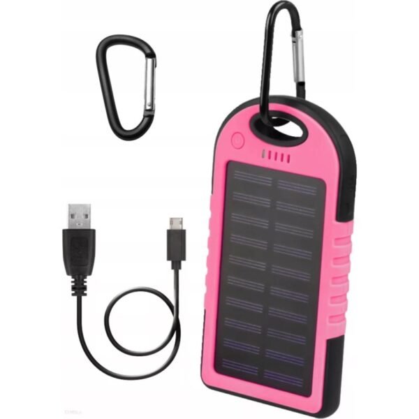 Batterie de secours solaire Setty 5000 mAh Rose