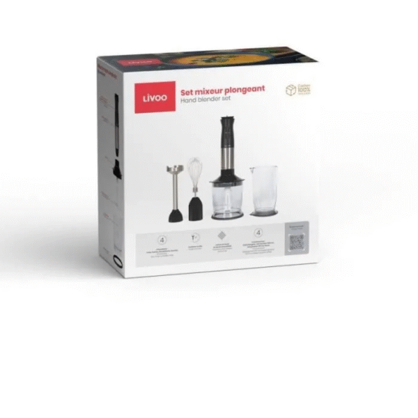 Set hachoir mixeur fouet plongeant  3EN1 700ML 800W Livoo DOP246 – Image 5