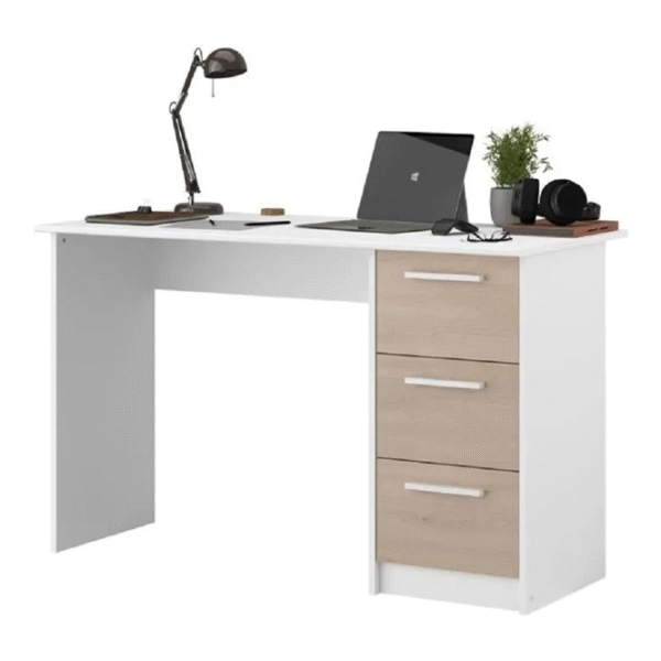 Bureau 3 tiroirs Infinity L121 x H74 x P55 cm