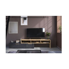 Meuble TV Raw Chêne Noir