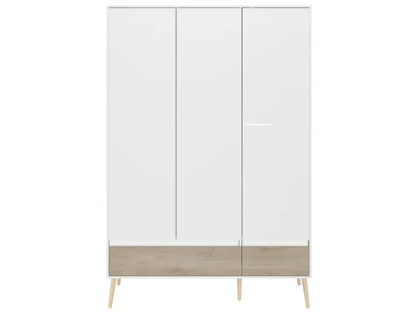 Armoire 3 portes Aalborg 3500AR3P 134,9x200,3x54 cm Blanc Chêne
